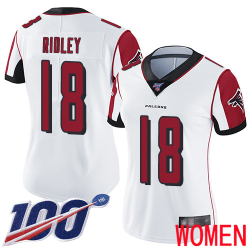 Atlanta Falcons Limited White Women Calvin Ridley Road Jersey NFL Football #18 100th Season Vapor Untouchable->youth nfl jersey->Youth Jersey
